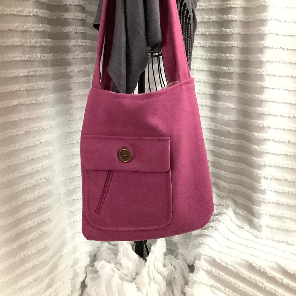 Repurposed Wool Blazer Shoulder Bag/Purse